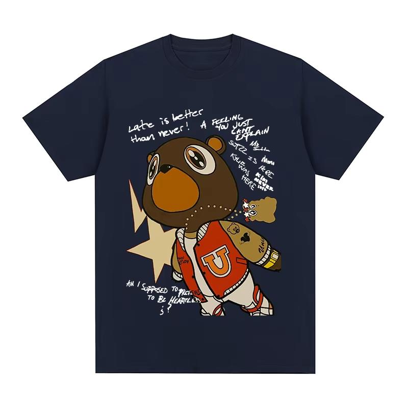 2026 Kanye West Kawaii Tshirt Ye Bear Hip Hop Cotton Unisex T Shirt New TEE TSHIRT Womens Tops Ins Y2k