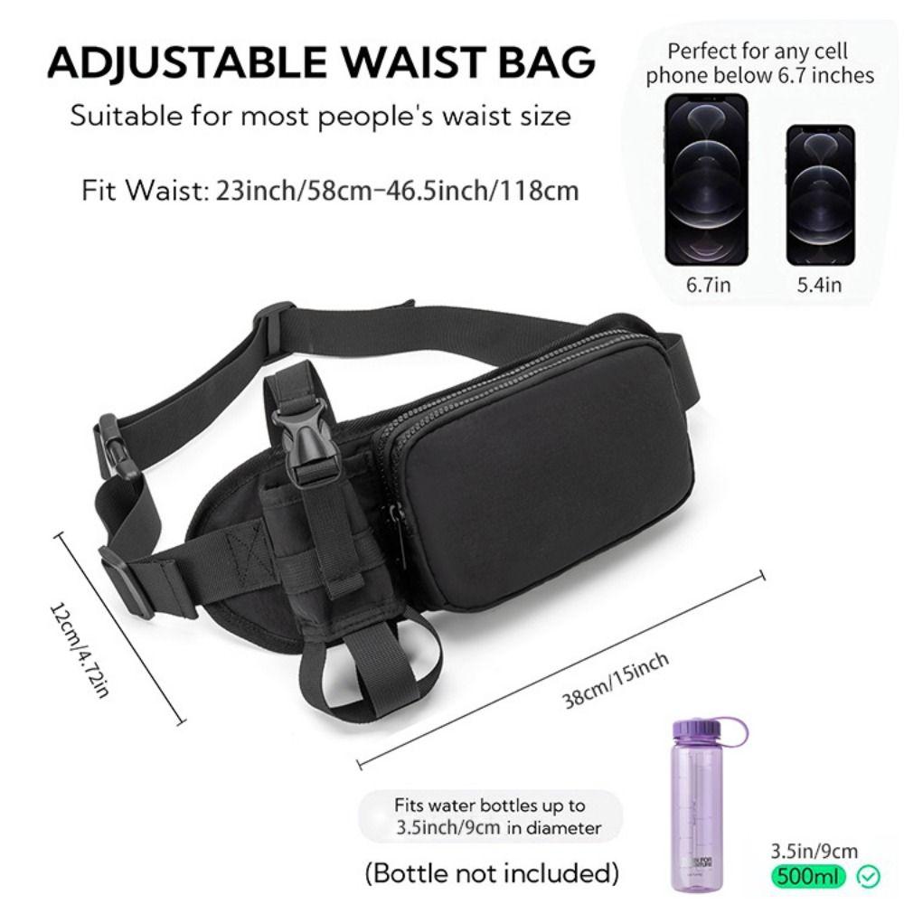 Nylon Waist Bag Elastic Jogging Gym Bags Multifunctional Sports Bag Sports Activities