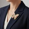 Enamel Cloisonne Butterfly Badge Jewelry Enamel Lapel Pin  Girl Jewelry