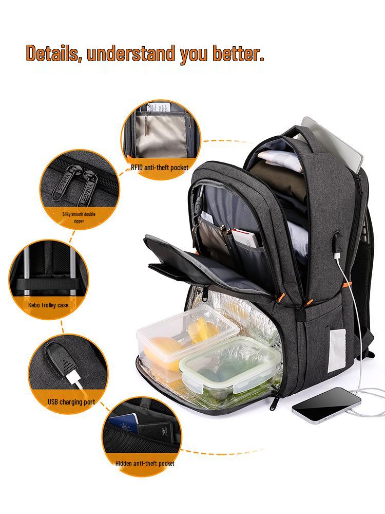 2024 Stylish Waterproof Backpack with Insulated Lunch Bag for Middle School Girls