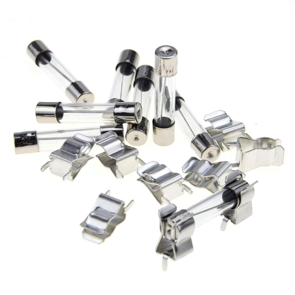 82Pcs Boxed 6×30mm Fast Blow Glass Tube Fuse Assortment 0.5A-30A with Fuse Holders Combo Kit
