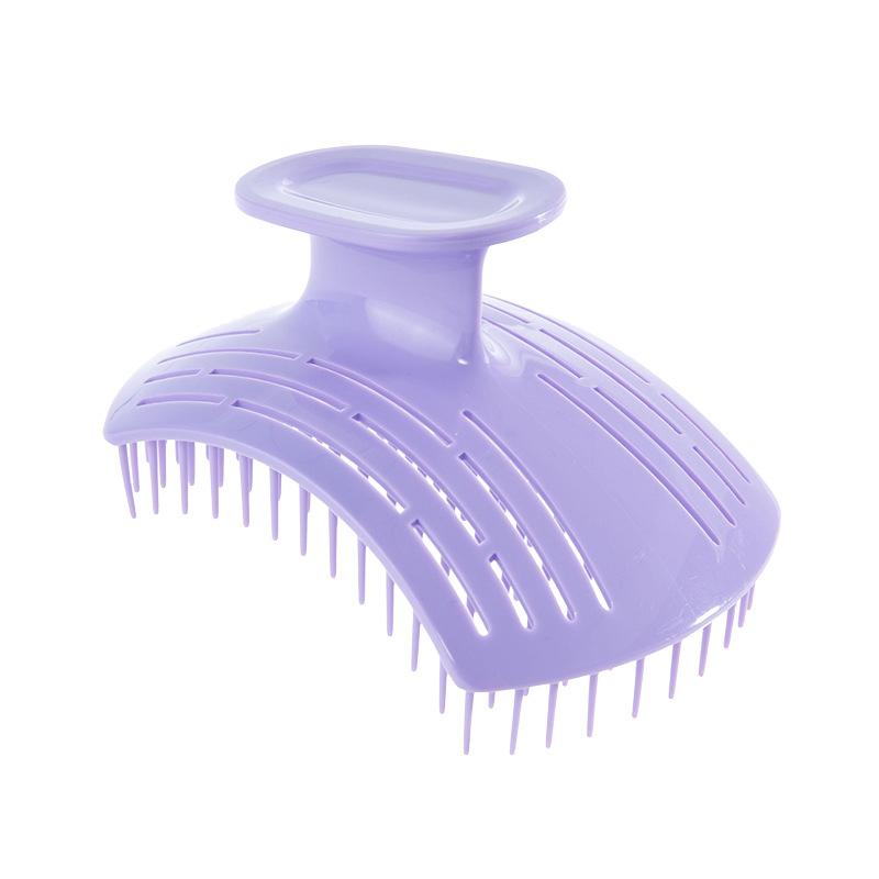 

Arc Shaped Hair Brush Household Hollow Shampoo Comb Meridian Massager Dry And Wet Dual-Use Head Scrubber Scalp Exfoliator фиолетовый