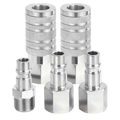 5pcs 1/2in NPT Air Hose Quick Connect Fittings 300PSI Air Compressor Accessories  Pneumatic Tools