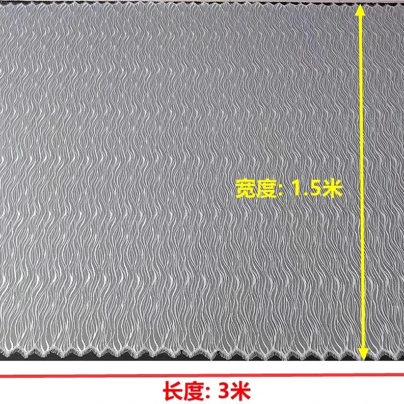 1.5x3Meters/Piece Wedding Lace Thin And Soft Wave Pattern Eyelash Lace Fabric DIY Sewing Handmade Wedding Dress Lace Material