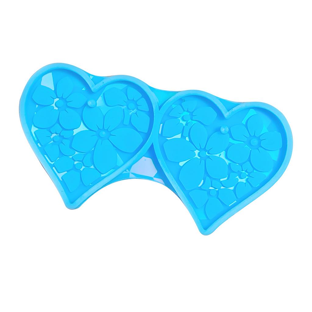 Earring Pendant Mould Holographical Silicone Mold Heart Shaped Earrings Mould for DIY Enthusiasts Crafts Mould