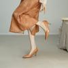 [Ancient Pattern Horse Leather Shoes] Solid Color Professional High Heels with Genuine Leather Bottom 6.5CM Thin Heel Shallow Mouth Single Shoe