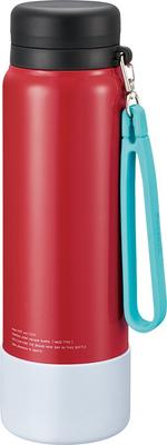 Peacock Water Stainless Rubber Mug Type Large Signal RSG Bottle, Steel, Material, (with Strap), Capacity, 1.0L, Red, AKD-RS100