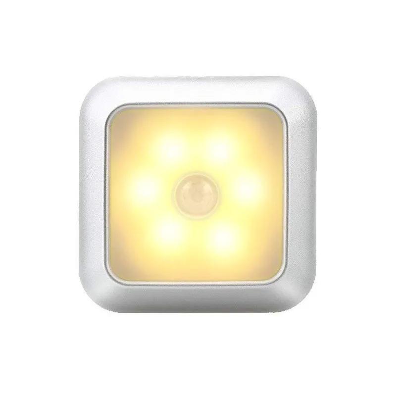 

Світлодіодний нічник з датчиком руху на батарейках, бездротове освітлення, підсвітка для сходів, настінний світильник для спальні, для шафи, туалету, гардеробу, дому DARK GRAY