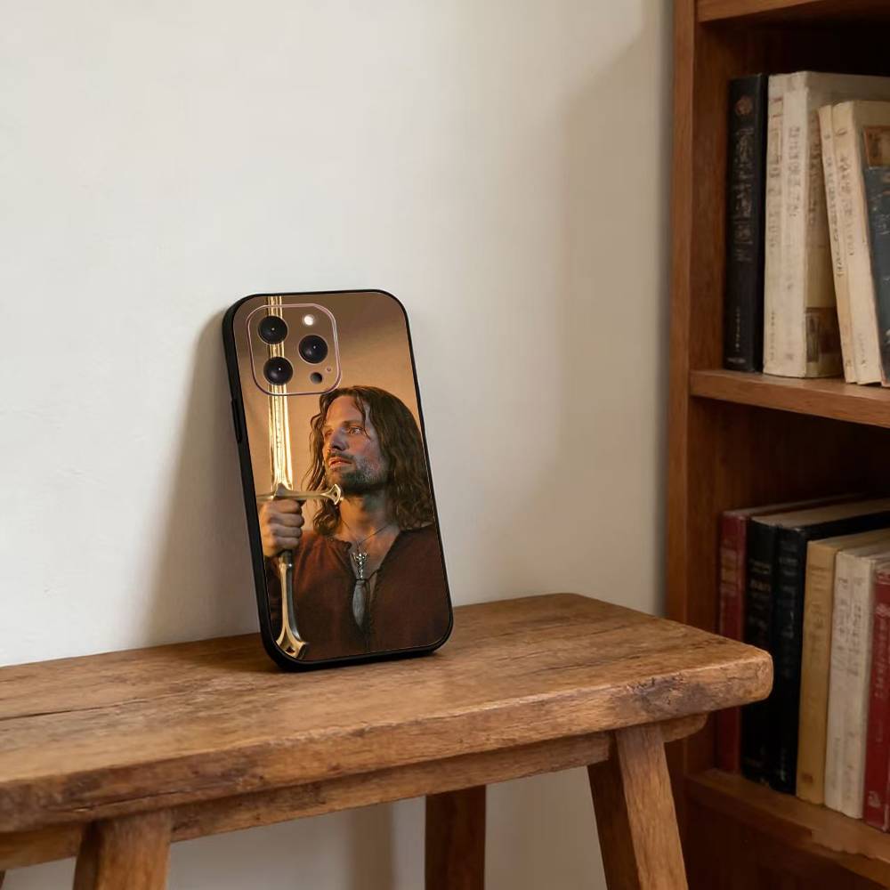 A-Aragorn II Phone Case For iPhone 17,16,15,14,13,12,11 Plus,Pro Max,XS,Soft Silicone Black Cover