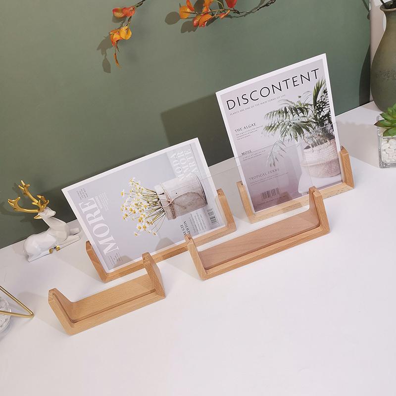 6 Inch Picture Frame Wooden Kpop Idol Po Display Wedding Party Picture Holder Desktop Office Po Decor Card Holder