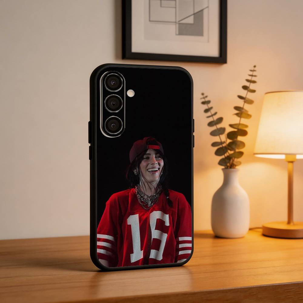 Fashion B-Billies E-Eilishs Phone Case For Samsung A73,A21s,A22,A31,A32,A52,A53,A71,A80,Soft Black Shell