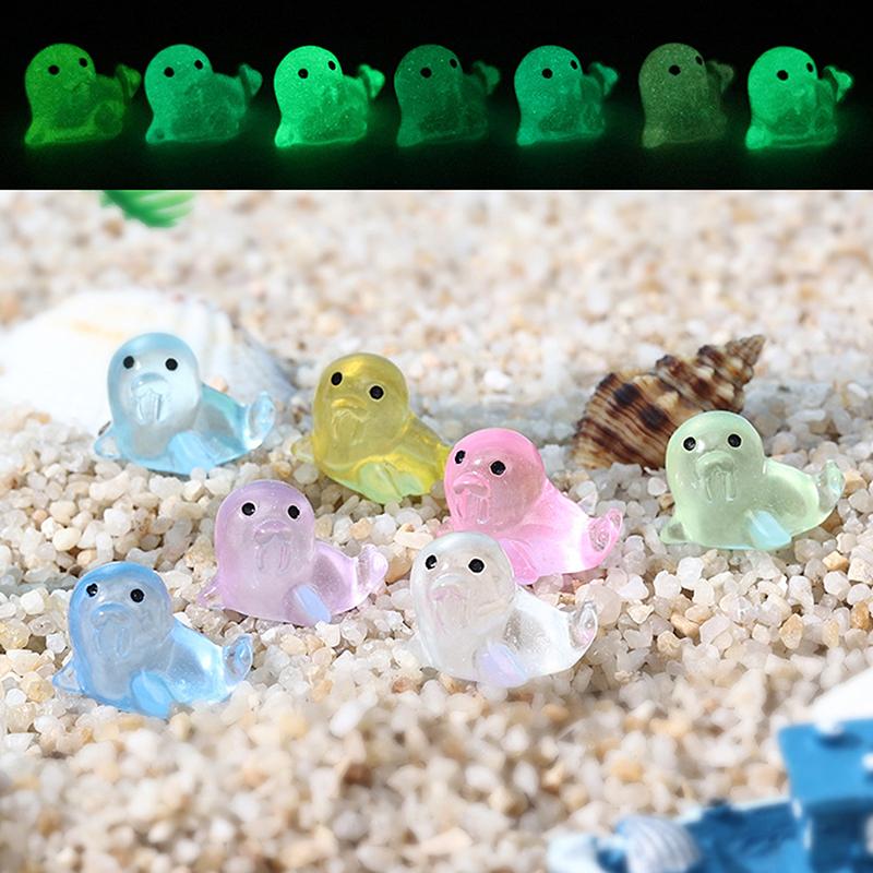 

Светящийся тюлень Морское животное Украшение Мини Светящийся Животный Кулон Микро Украшение Аквариума Ландшафтное Ремесло Украшение Настольного Декора