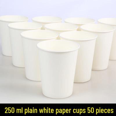 Molona Disposable Pure White Paper Cups