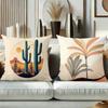 Boho Desert Cactus Palm Tree Throw Pillow Covers Pattern Cushion Cover Suitable for Sofa Bedroom Car Pillow Cover