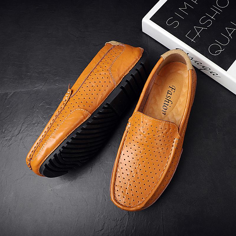 Fashion Men's Handmade Penny Loafers Comfortable Leather Office Shoes Fast Delivery Male Moccasins Breathable Men Driving Shoes Slip-On