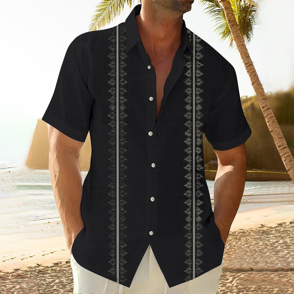 Hawaiian Shirt For Men, Men's Vintage Button Down Bowling Shirts Short Sleeve Summer Beach Shirt