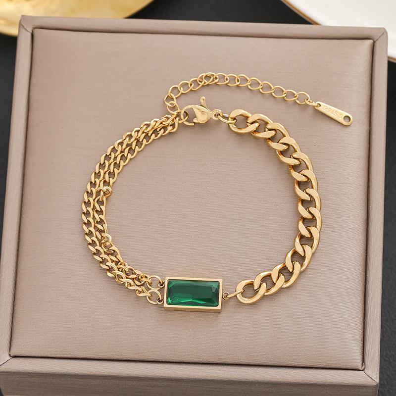 Meichen 18k Gold Non-Fading Titanium Steel Women's Fashion Bracelets - Simple, Versatile, Trendy European and American Style.