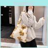 Stylish Large Capacity Plush Tote Bag For Women Perfect For Daily Use In Trendy Colors
