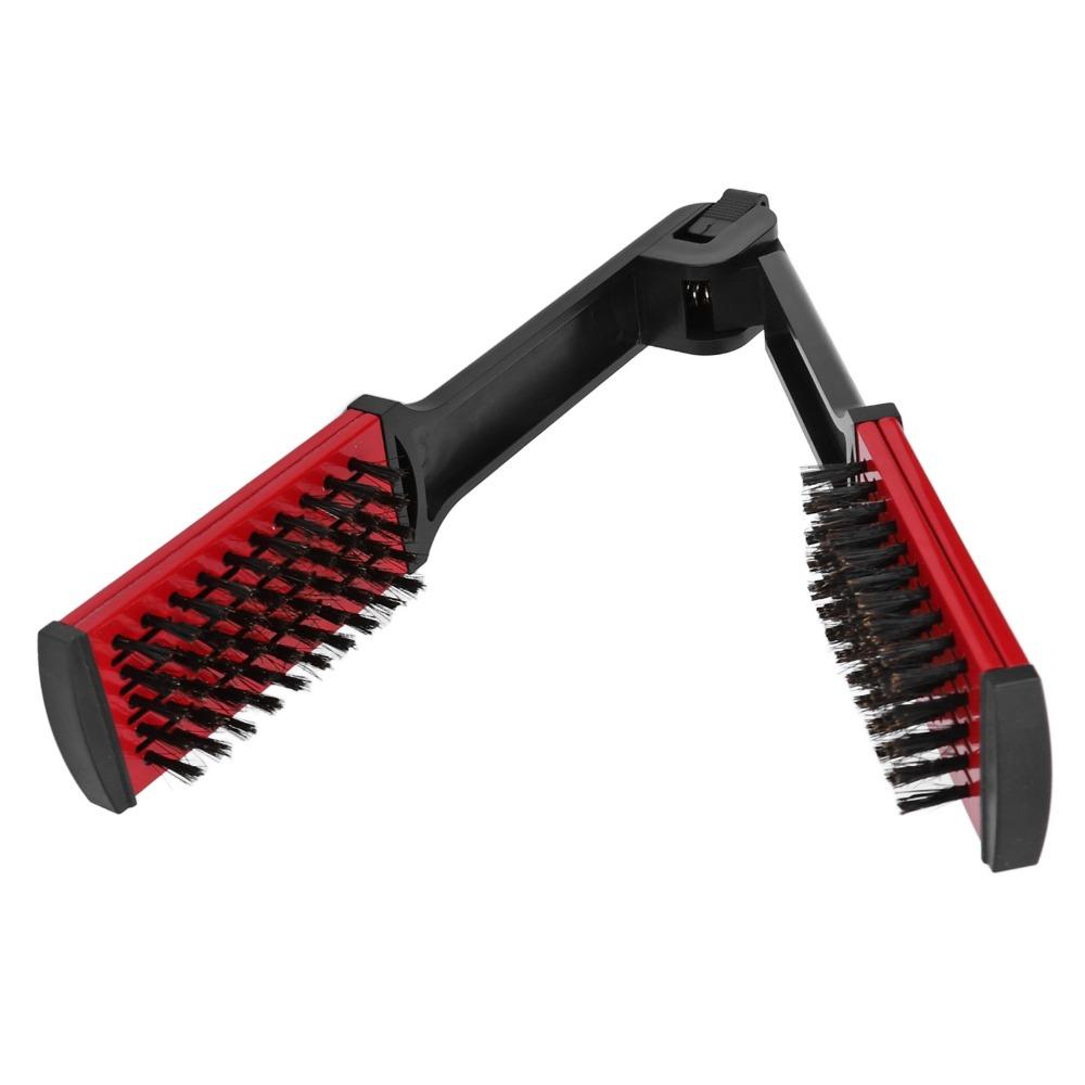 Anti Static Hair Straightener Brush Hollow Breathable Design Double Sided Brush  For Home
