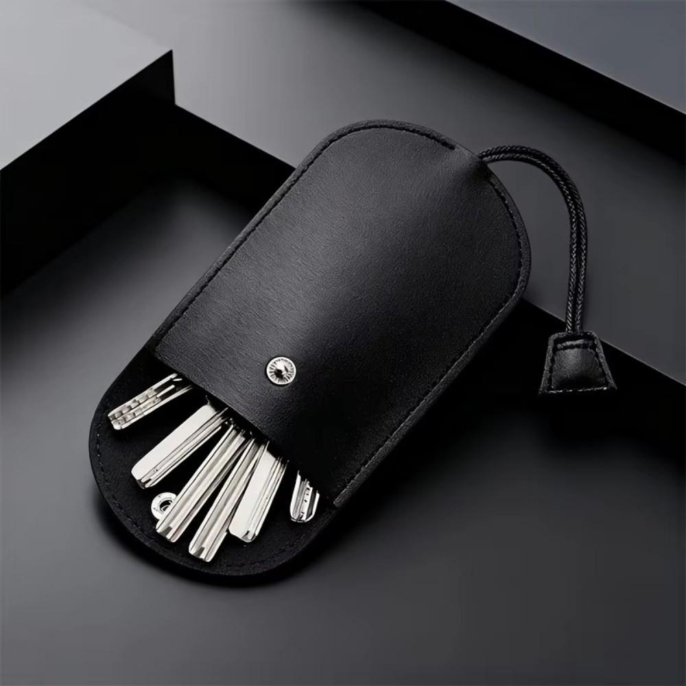 Mini Key Holder Household Multi-Functional Key Case Large Capacity Faux Leather Key Chain Key Bag For Cars, Office, Travel