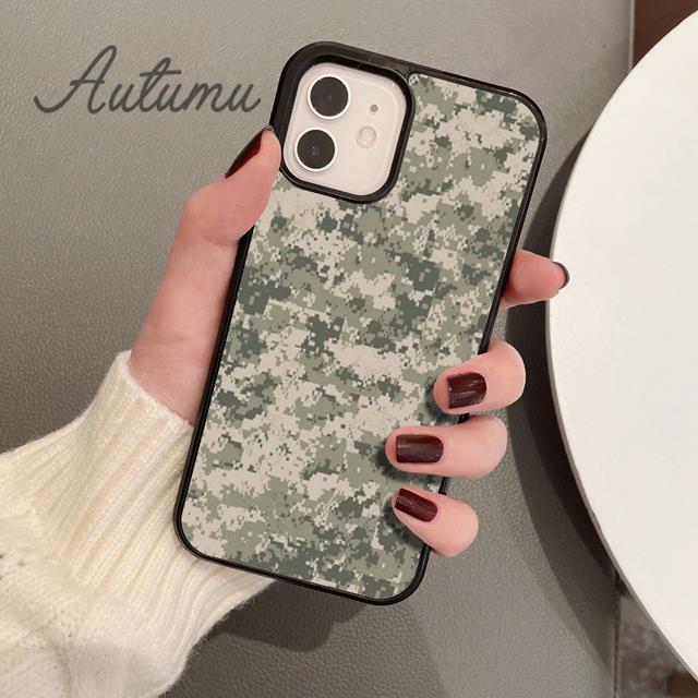 Camouflage Pattern Phone Case for iPhone 11 12 13 14 Pro Max mini X XR XS SE 2020 6S 7 8 Plus Samsung Galaxy S21 S22 Cover coque