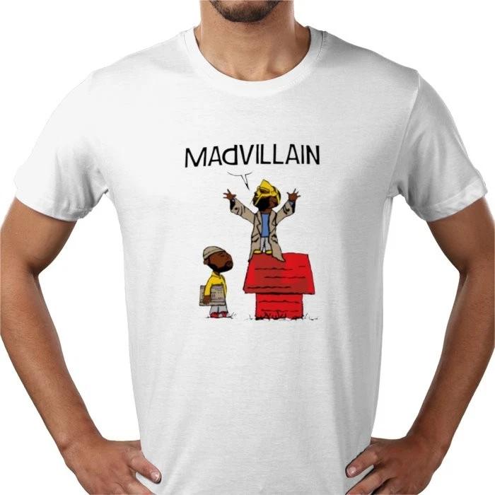 

Mad Villain rap hip hop Mf Doom Snoopy Peanuts Parody T shirt tee 100% cotton UK XL