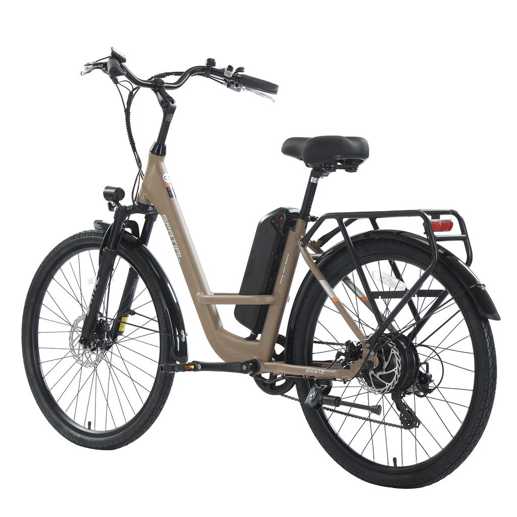 SPATIAL Elite Dames Multi-Terrain Elektrische Fiets Met Kinderzitje 250W Motor 36V13AH Batterij 26 Inch Wegbanden Elektrische Fiets Buiten Rijden E-Bike