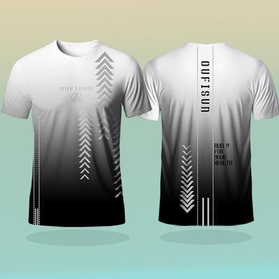 Ανδρικό T-shirt Μπλουζάκια για τρέξιμο για υπαίθριο χώρο, μπλουζάκι με ντεγκραντέ μοτίβο 3D printed Άνετα μπλουζάκια με κοντό μανίκι γρήγορου στεγνώματος Unisex