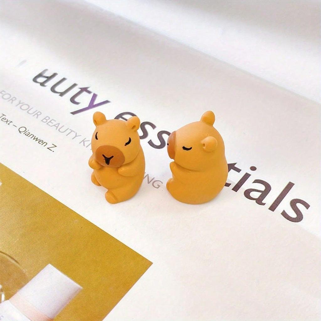 10/20/30Pcs Capybara Figurines Mini Capybara Tiny Resin Capybara Capybara Gifts Little Capybara Miniature Animal Craft Decor ,Random Color