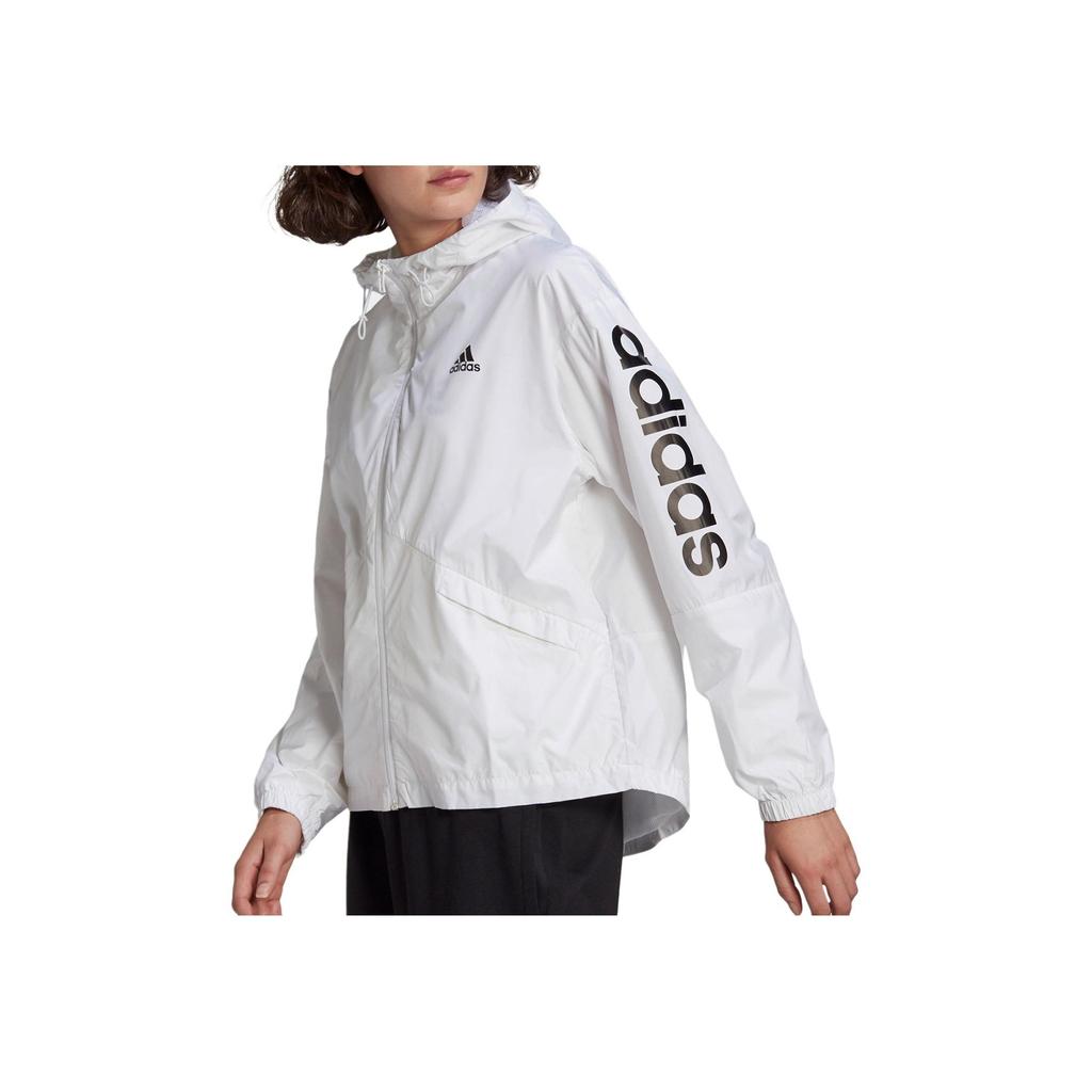 Adidas Lässige Sport-Webjacke mit Kapuze Damen Oberbekleidung Weiß GL0647