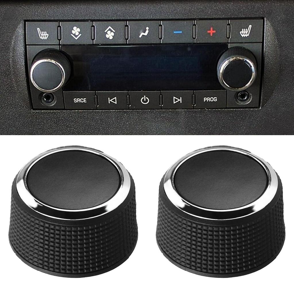 2 Sets of Rear Audio Volume Control Knob Compatible with 2007-2013 Buick Enclave Cadillac Escalade Chevy Suburban GM Tahoe Traverse Silverado Sierra