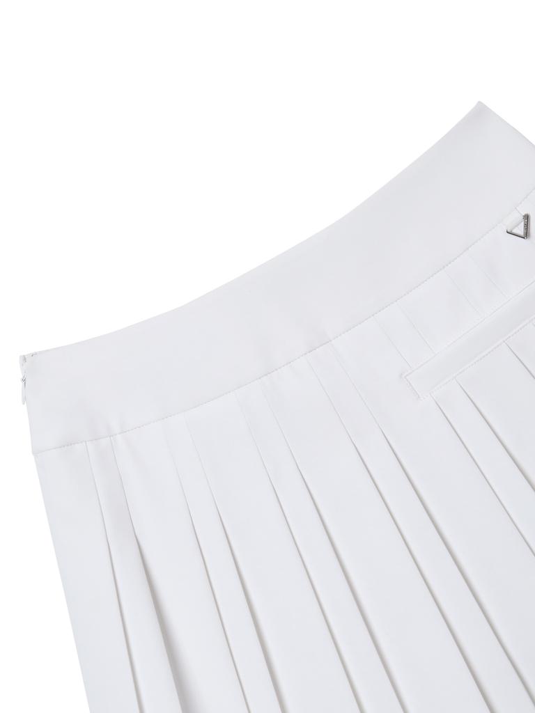 WIDEANGLE Co Summer Basic Pleats L_White