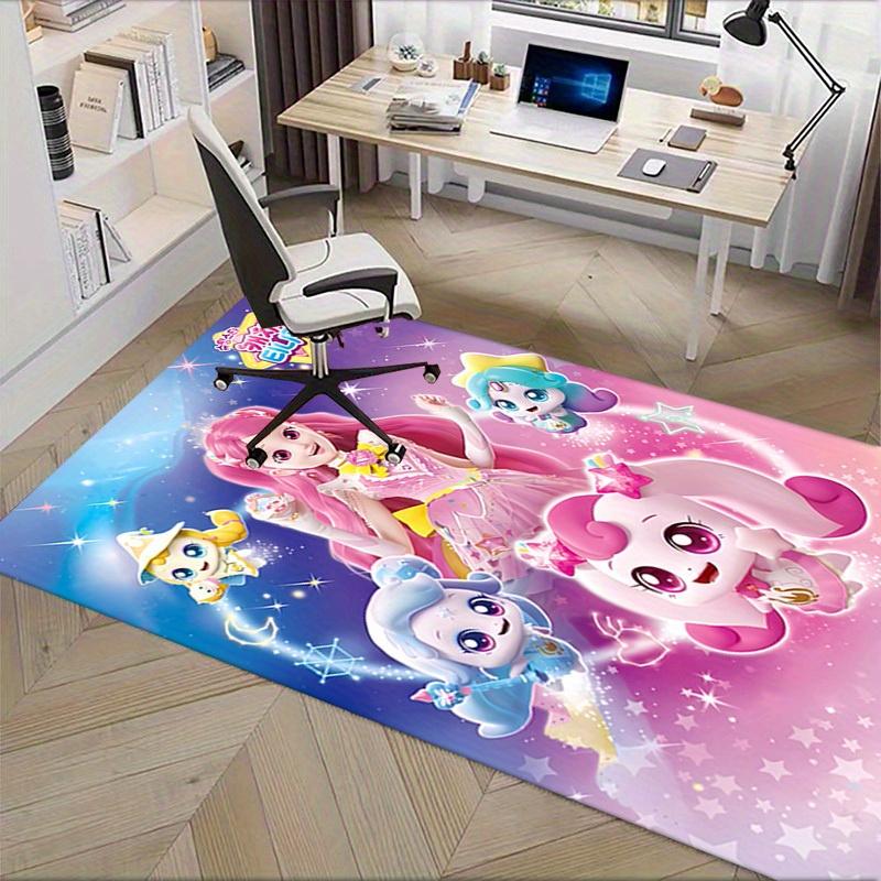 Office Carpet: Wonderful and cute cartoon characters decorative carpet, protection under sofa chairs - soft and non-slip, magic star pattern
