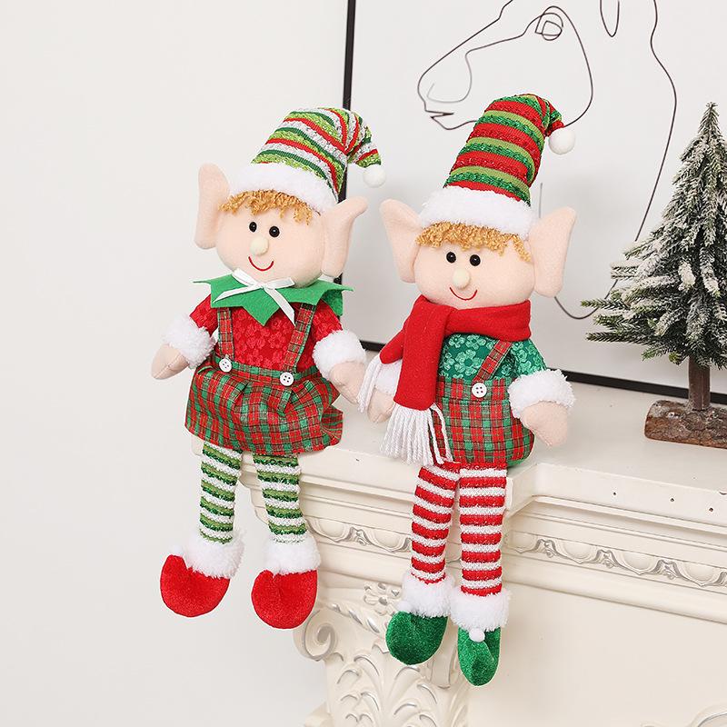 Large Size Christmas Plush Leg Elf Doll Ornaments for Boys and Girls Elf Dolls New Year Home Decorations Christmas Tree Hangings