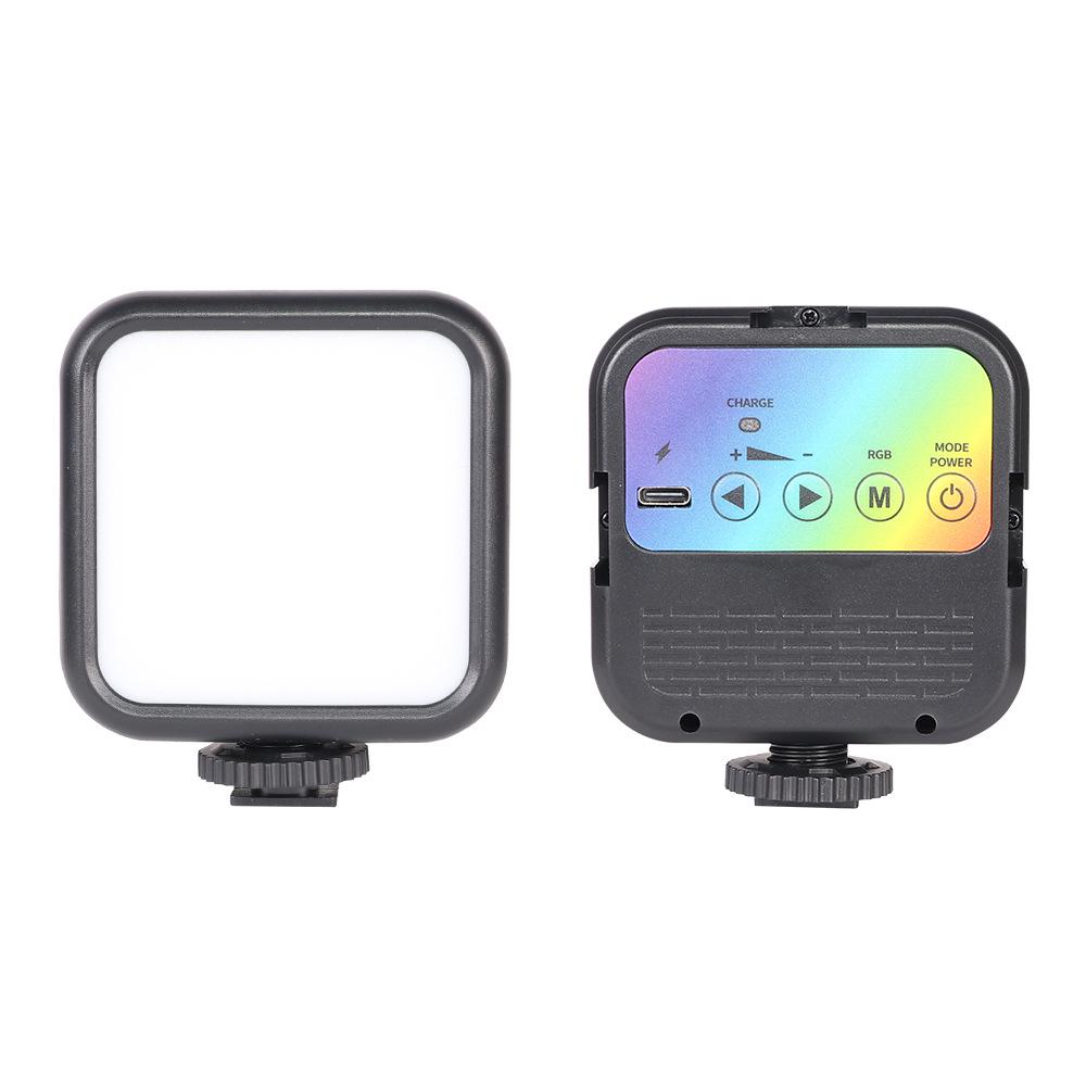 Portable RGB Photography Light: Cold/Warm Square Soft Light for Outdoor Live Broadcasts
