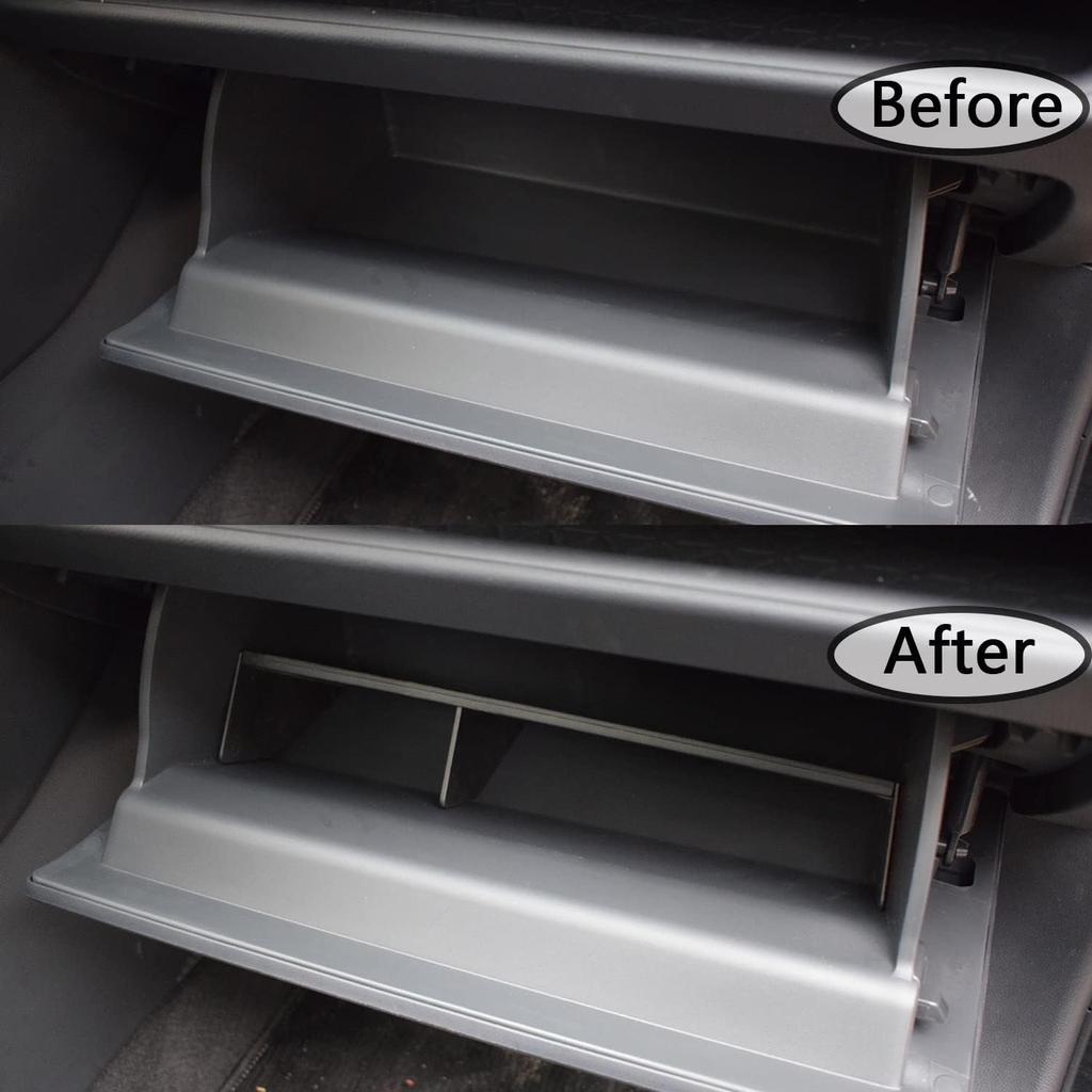 TACORBO Glove Box Organizer Compatible With RAV4 2025 2024      Accessories, Ert Glove Compartment Dividers Black ABS Materials – Not For Large