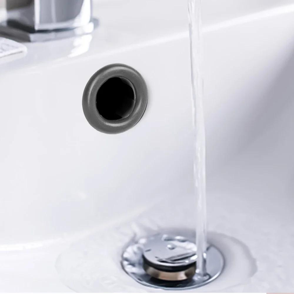 4/1 Stück Spüle Überlaufring Ablaufabdeckung Ersatz Bad Küche Spüle Waschbecken Trim Überlaufabdeckung Locheinsatz Runde Kappen