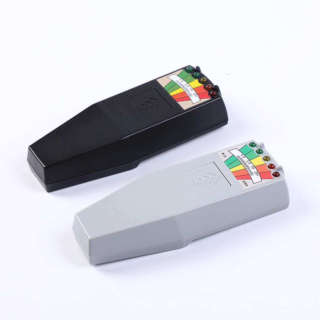 Reliable LED EMF Meter Essential Tool For EMF Detection High Performance 5 LED Gauss EMF Meter white