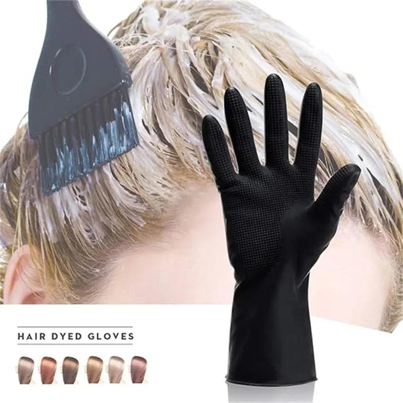 4pcs Hair Coloring Cap with Hook Reusable Hair Dyeing Gloves Highlighting Silicone Hat DIY Hair Beauty Styling Tools Kit