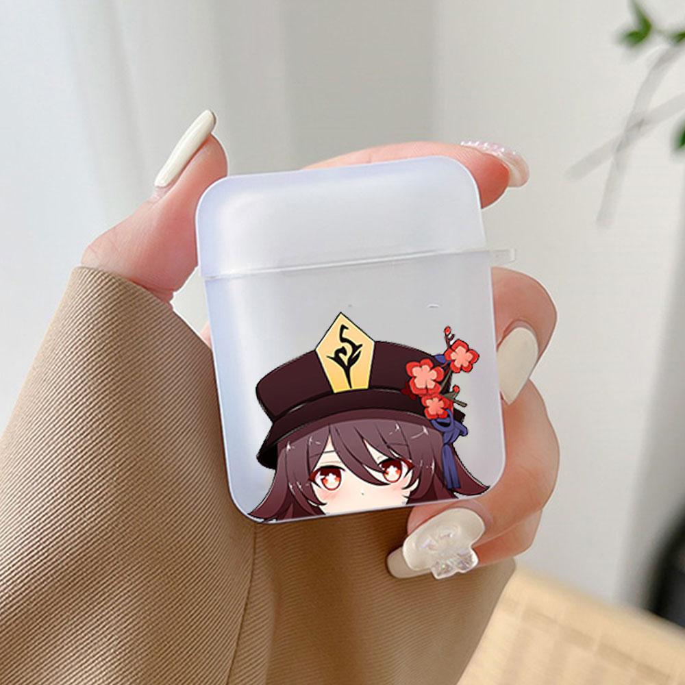 Cute Cartoon Anime Genshin Impact Case for Apple Airpods Pro 2 1 3 4 th Cases Zhongli Hutao Xiao Soft Cover Earphone Accessories