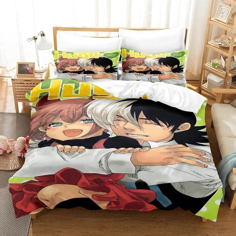 Comfortable Anime Print Duvet Cover Set With Duvet Cover And Pillowcases Single Twin Full Queen King Sizes For Adults And Kids
