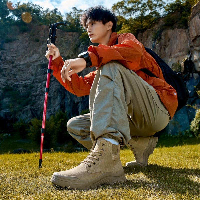 Men's Retro Martin High-top Hiking Boots - Spring/Autumn Outdoor Fashion Short Boots, Plus Size Available.