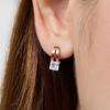 [LsSHOP] 14K Curl Square Earrings (Gold Plated)_LJ5034BRE