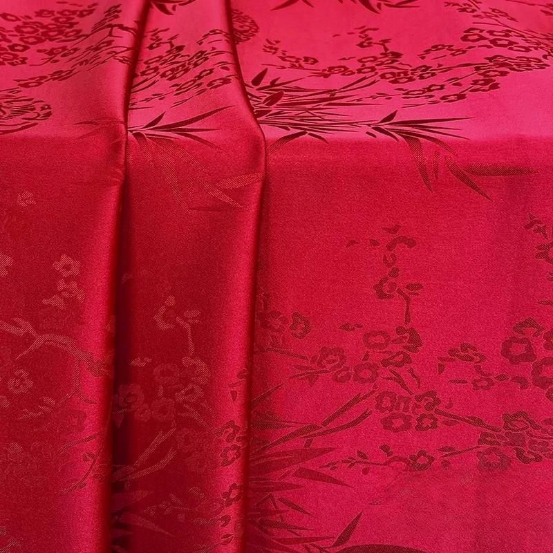 Antikstil Imitation Seide Jacquard Satin Stoff Chinesischer Stil Dunkles Muster Gewebter Brokatstoff DIY Hanfu Cheongsam Kleid