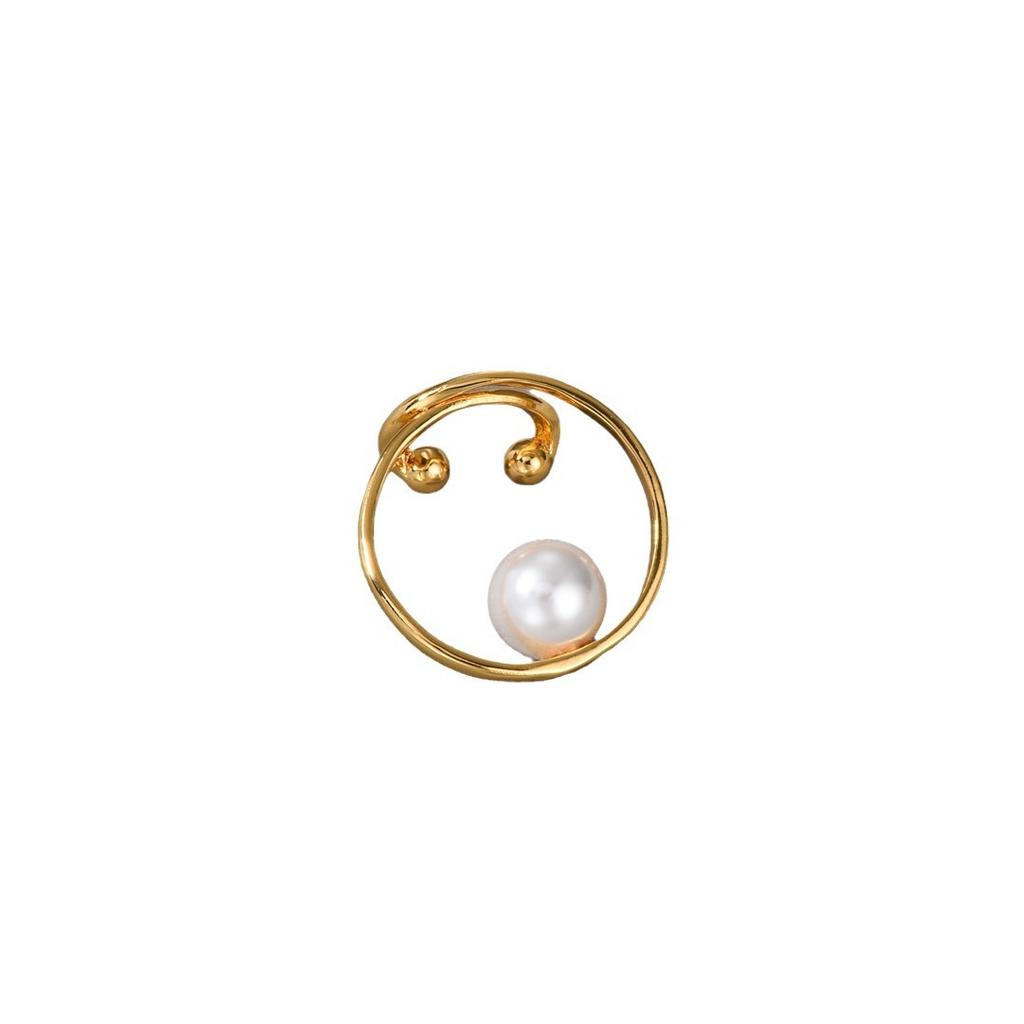 Pearl Ear Clips Without Ear Piercings Design Hollow Ring Adjustable Ear Bone Clips 21 Pearl Ear Clips