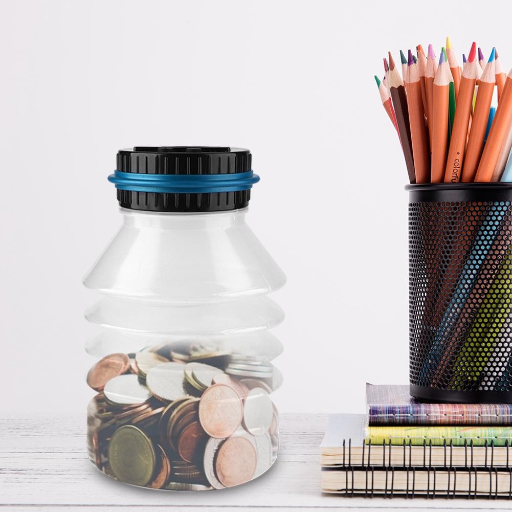 LCD Display Digital Money Box Jar Euro Coin Counting Box Money Saving Pot