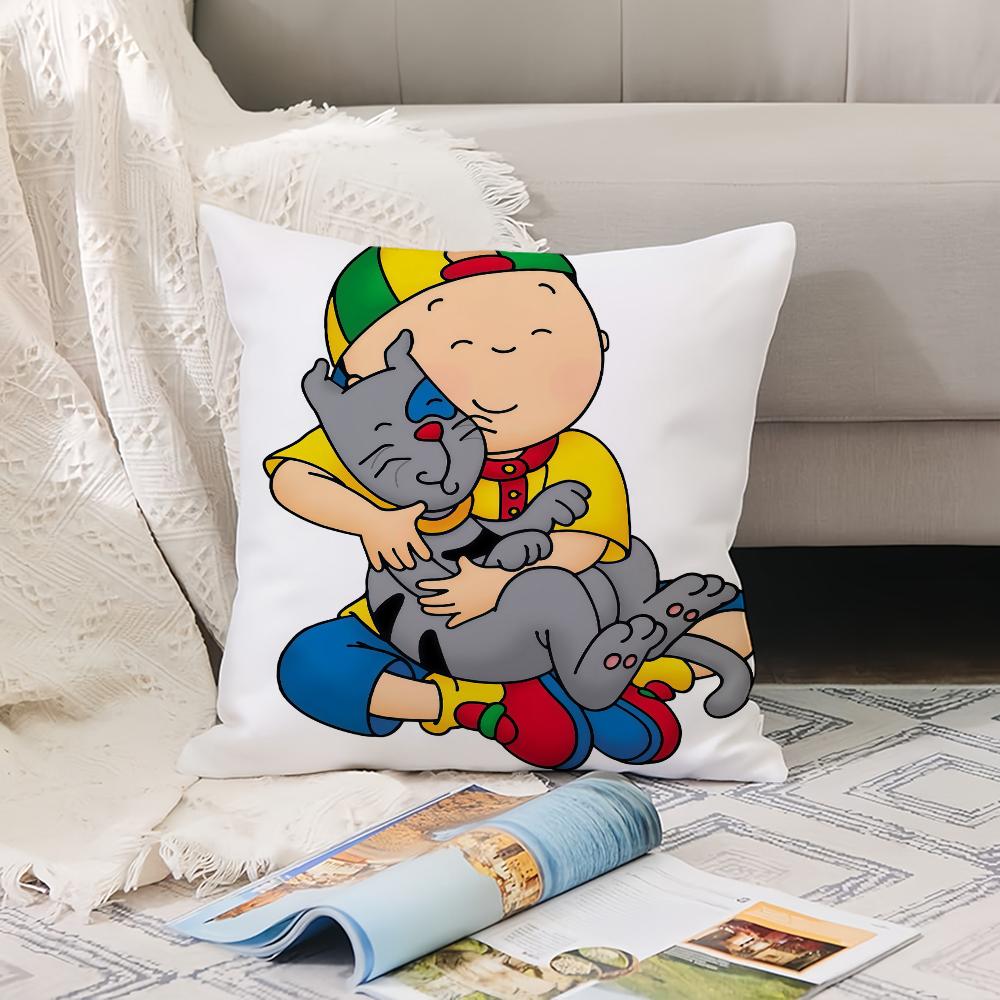 Cartoon Cute Caillou Pillow Case Office Cushions Suitable For Sofa Car Bedroom Decorative Cushion Cover