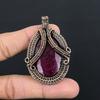 Ruby Pendant Gemstone Jewelry, 999 Copper Wire Wrapped Handmade Pendant, Latest Design Jewelry