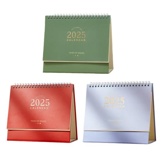 2025 Desk Calendar Monthly Planner Coil Binding Calendar Standing Flip Calendar Note Pads for Home Office Classroom