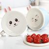 Kreslený japonský králík miska na instantní nudle Nerezová dvouvrstvá miska na rýži Miska na polévku Přenosné nádobí s víčkem Lžíce